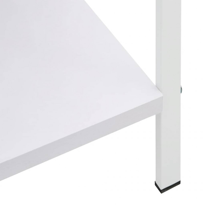 Regał z 4 półkami, biały, 60x27,6x124,5 cm