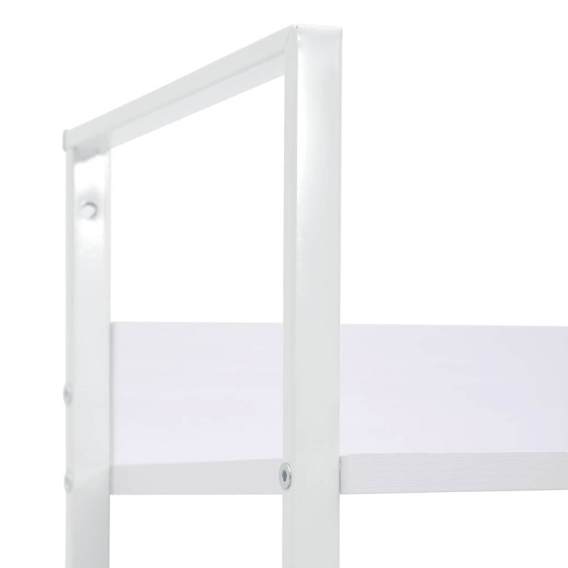 Regał z 4 półkami, biały, 60x27,6x124,5 cm