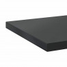 Półki ścienne, 2 szt., 100x30x3 cm, czarna stal nierdzewna