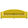 Sofa z materacem do spania, żółta, 90x200 cm, aksamit