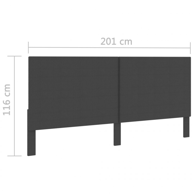 Łóżko z materacem sprężynowym, ciemnoszare, tkanina, 200x200 cm