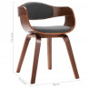 Krzesła stołowe, 4 szt., gięte drewno i szara tkanina