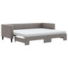 Sofa rozsuwana z materacami, kolor taupe, 80x200 cm, tkanina