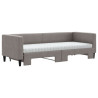 Sofa rozsuwana z materacami, kolor taupe, 80x200 cm, tkanina