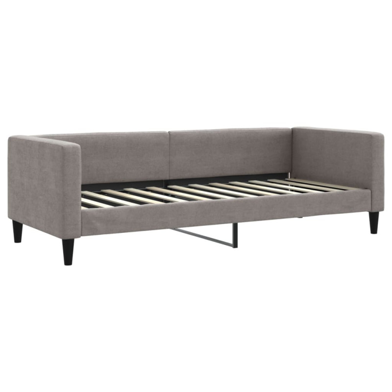 Sofa rozsuwana z materacami, kolor taupe, 80x200 cm, tkanina