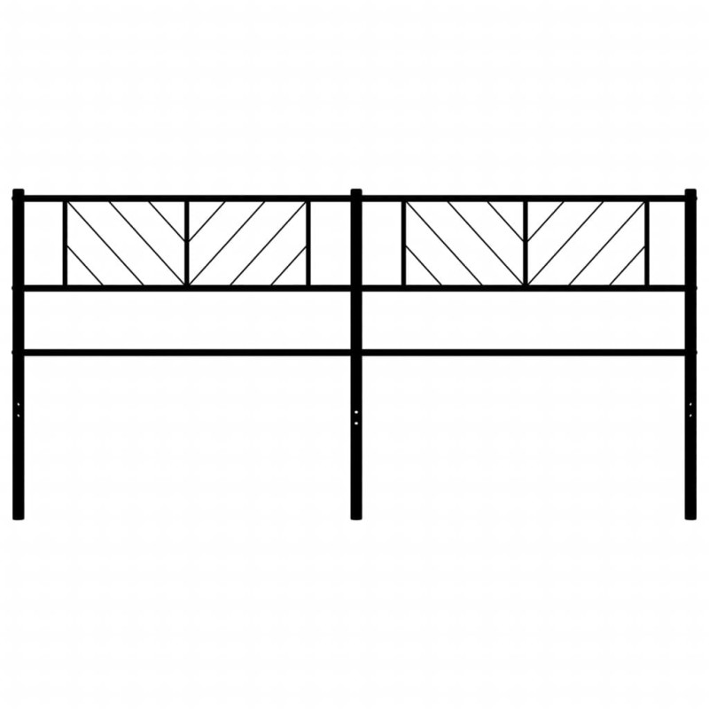 Metalowe wezgłowie, czarne, 200 cm