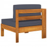 6-cz. zestaw mebli ogrodowych, ciemnoszare poduszki, akacja