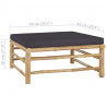 6-cz. zestaw mebli do ogrodu, ciemnoszare poduszki, bambus