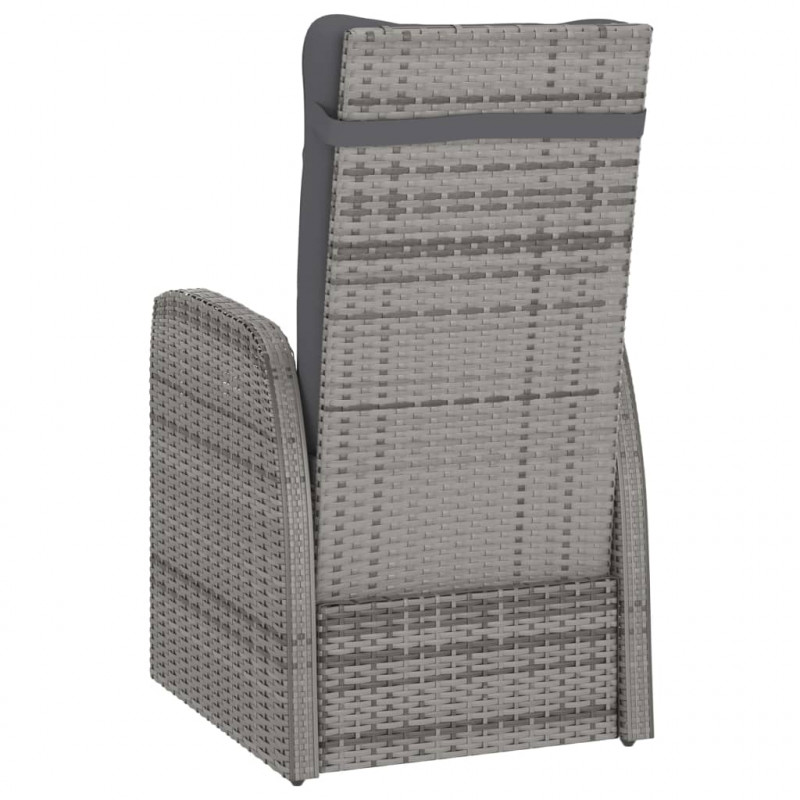 11-cz. zestaw mebli ogrodowych z poduszkami, rattan PE, szary