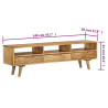 Szafka pod telewizor, lite drewno mango, 140 x 30 x 41 cm