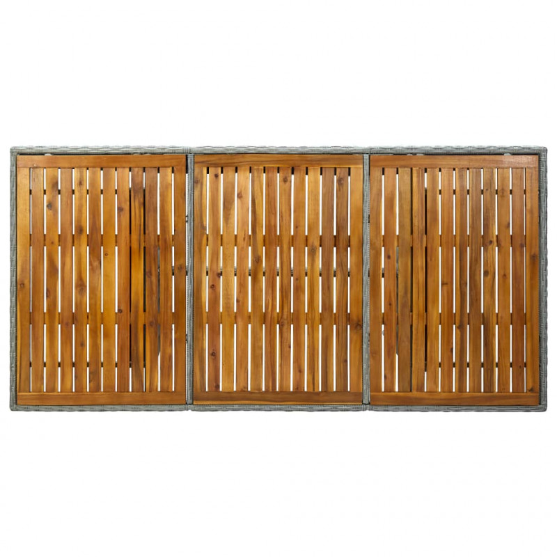 7-cz. zestaw mebli ogrodowych, poduszki, rattan PE, jasnoszary