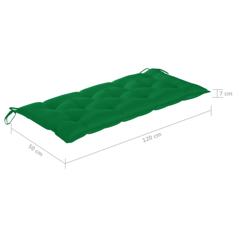 2-os. ławka ogrodowa z poduszką, 120 cm, lity eukaliptus