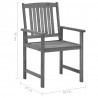 Krzesła ogrodowez poduszkami, 4 szt., szare, akacjowe