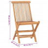 3-cz. zestaw mebli ogrodowych z poduszkami, składany, tekowy