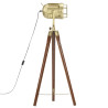 Lampa podłogowa na trójnogu, lite drewno mango, 97 cm