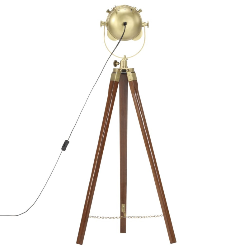 Lampa podłogowa na trójnogu, lite drewno mango, 97 cm