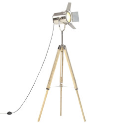 Lampa podłogowa na trójnogu, lite drewno mango, 140 cm