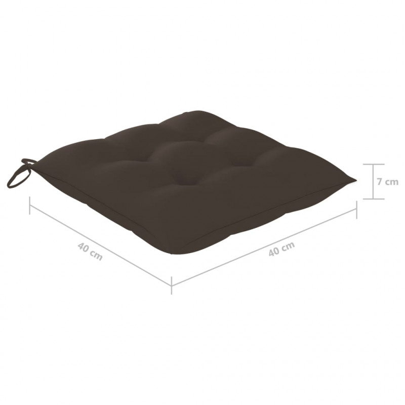 Składane krzesła ogrodowe z poduszkami, 4 szt., drewno akacjowe