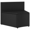 7-częściowa sofa ogrodowa z poduszkami, rattan PE, czarna