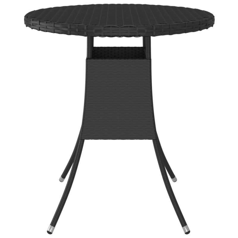 9-częściowa sofa ogrodowa z poduszkami, rattan PE, czarna