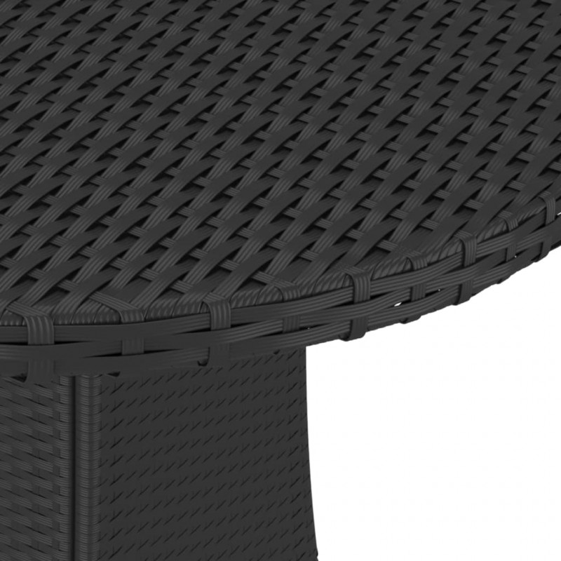 9-częściowa sofa ogrodowa z poduszkami, rattan PE, czarna