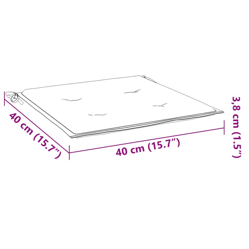 Krzesła ogrodowe z kremowymi poduszkami, 4 szt., drewno tekowe