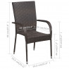 5-częściowy zestaw mebli ogrodowych, brązowy