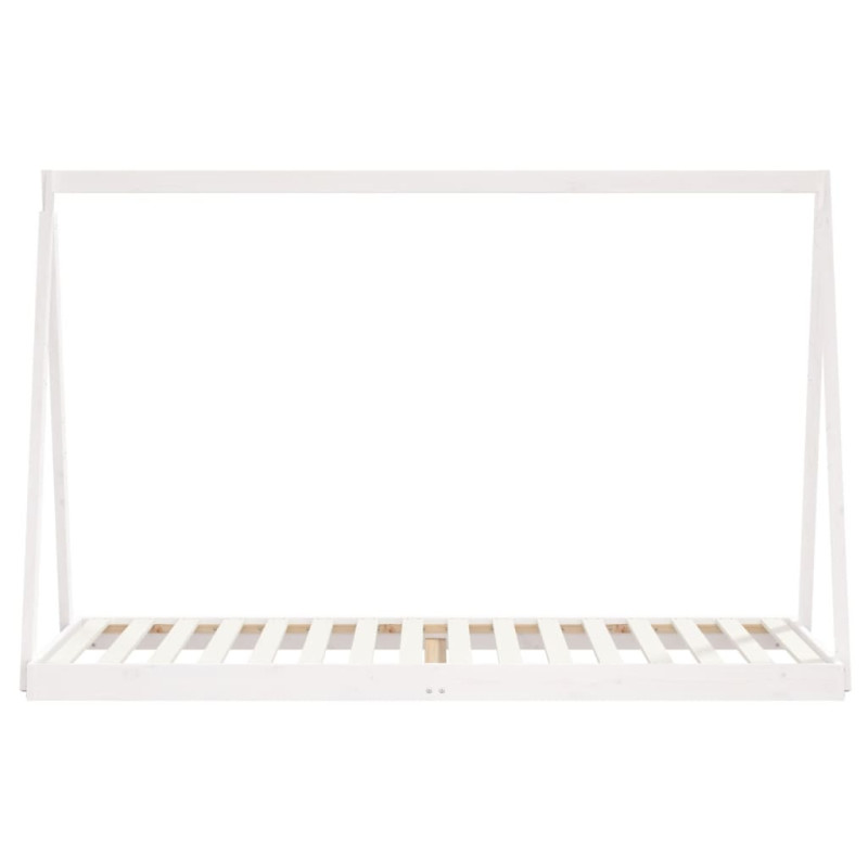 Rama łóżka dla dzieci, biała, 80x200 cm, drewno sosnowe