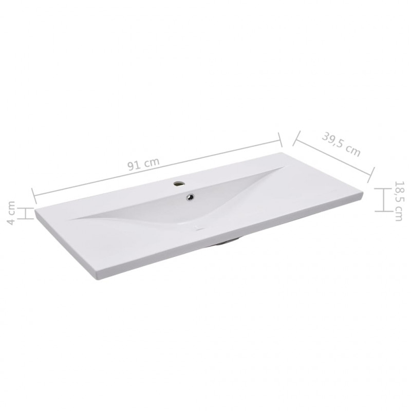 Szafka z wbudowaną umywalką, szara, wysoki połysk