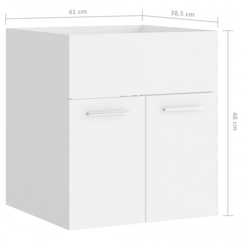 Zestaw mebli łazienkowych, biały, płyta wiórowa