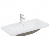 Szafka z wbudowaną umywalką, czarna, płyta wiórowa