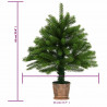 Sztuczna choinka z lampkami i bombkami, 65 cm, zielona