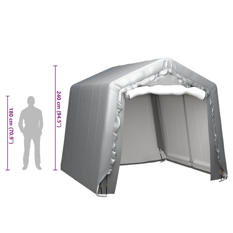 Namiot magazynowy, 240x240 cm, stal, szary