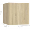 Szafka nocna, dąb sonoma 30,5x30x30 cm, materiał drewnopochodny