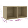 Szafki TV, 2 szt., dąb sonoma, 72x35x36,5 cm, płyta wiórowa