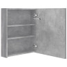 Szafka łazienkowa z lustrem i LED, szarość betonu, 50x14x60 cm