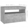 Szafki nocne z LED, 2 szt., szarość betonu, 60x35x40 cm