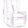 Rozkładany fotel uszak, elektryczny, brązowe, obity tkaniną