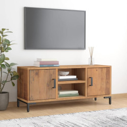 Szafka pod telewizor, brązowa, 110x35x48 cm, drewno sosnowe