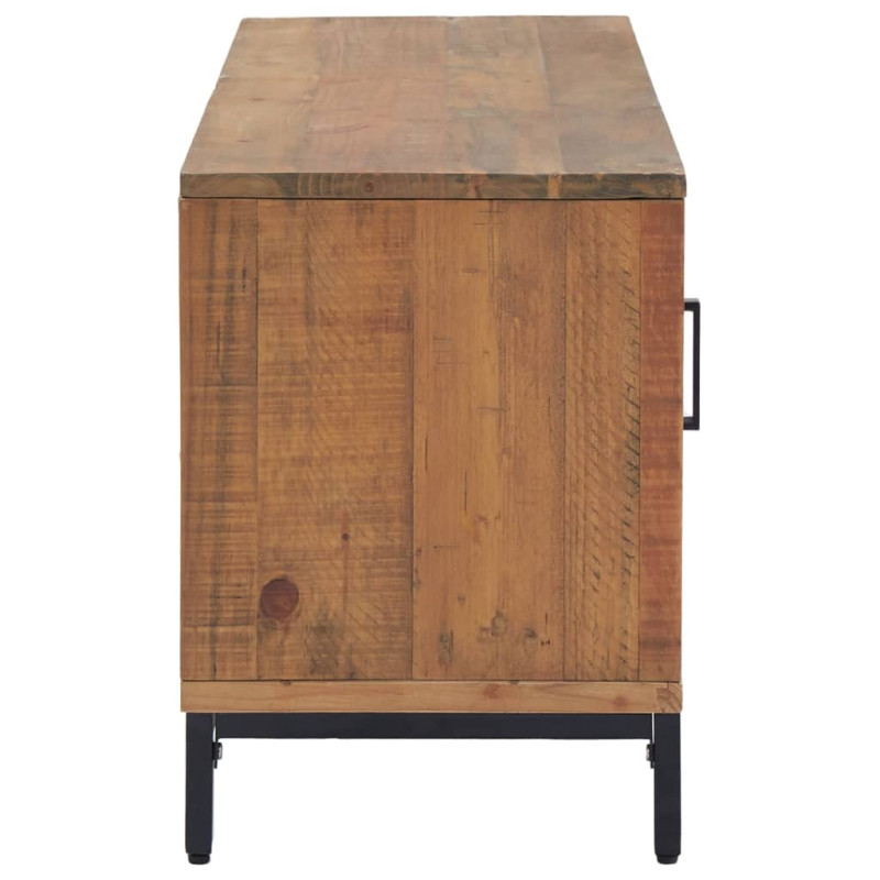 Szafka pod telewizor, brązowa, 110x35x48 cm, drewno sosnowe