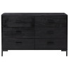 Szafka, czarna, 110x35x70 cm, lite drewno sosnowe