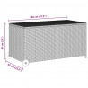 Skrzynia ogrodowa, czarna, 120x65x61 cm, rattan PE