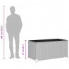 Skrzynia ogrodowa, czarna, 120x65x61 cm, rattan PE
