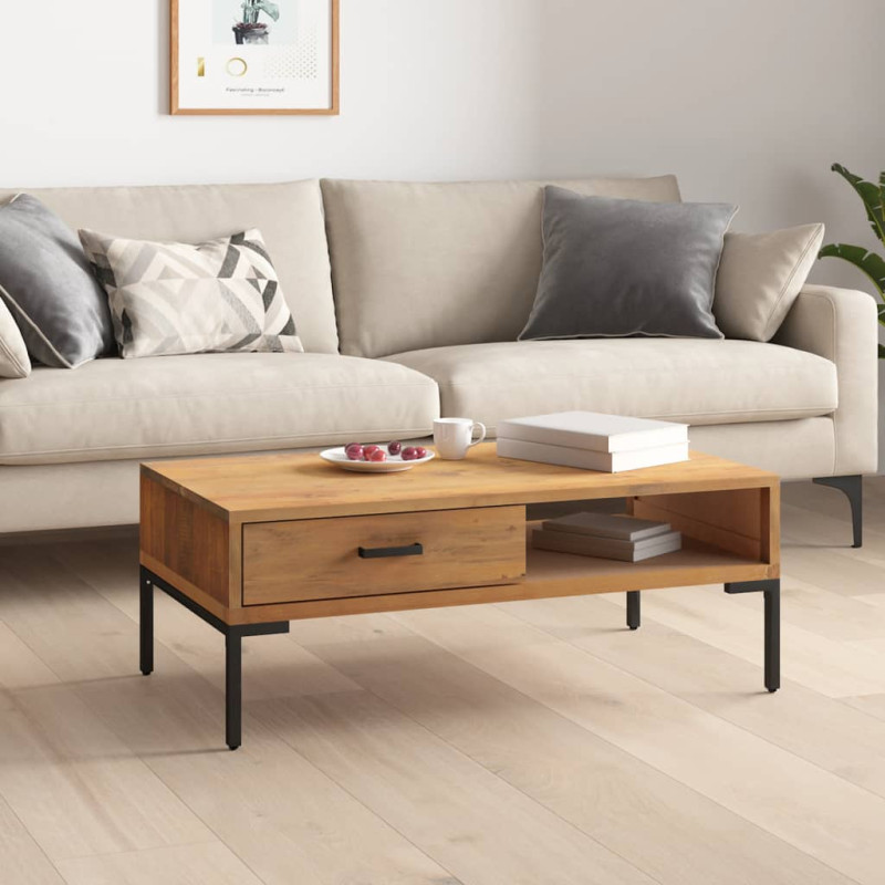 Stolik kawowy, 90x50x35 cm, lite drewno sosnowe