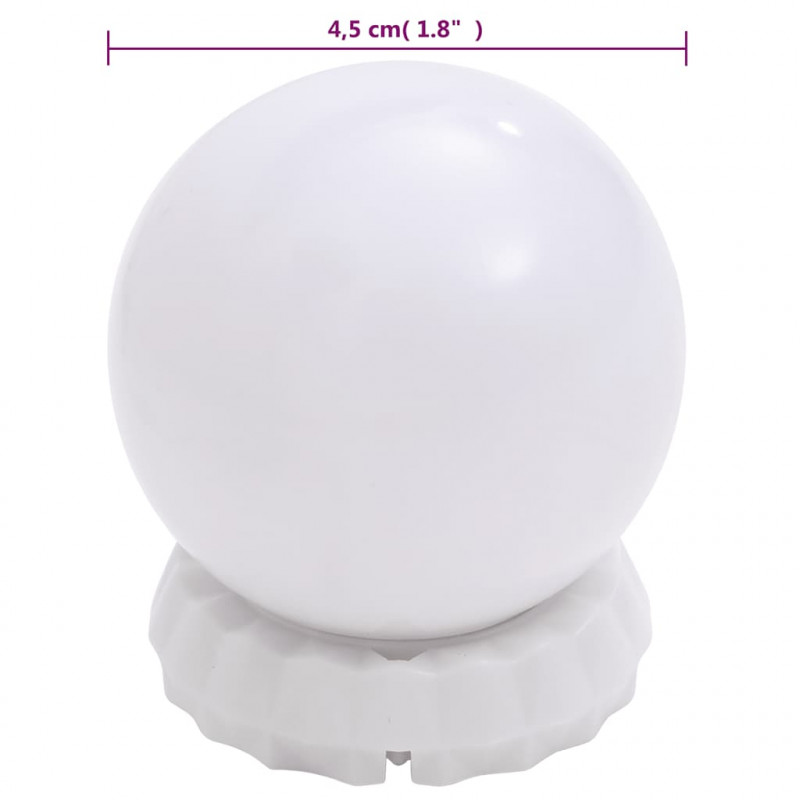 Lustro z lampami LED, 60x30 cm, szklane, owalne