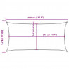 Żagiel przeciwsłoneczny, 160 g/m², beżowy, 2x3,5 m, HDPE