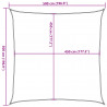Żagiel przeciwsłoneczny, 160 g/m², kremowy, 5x5 m, HDPE