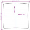 Żagiel przeciwsłoneczny, 160 g/m², biały, 6x6 m, HDPE