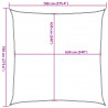 Żagiel przeciwsłoneczny, 160 g/m², biały, 7x7 m, HDPE