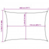 Żagiel przeciwsłoneczny, 160 g/m², biały, 6x8 m, HDPE